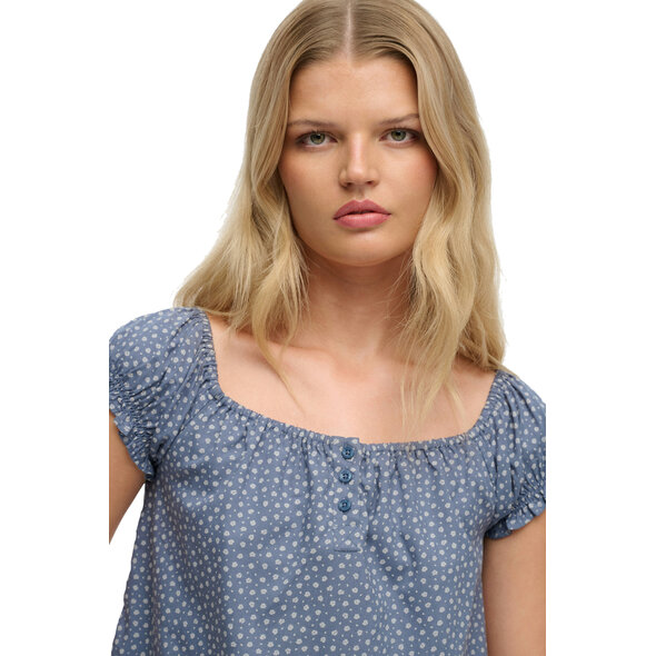 SUPERDRY  BUTTON WOVEN TOP ΜΠΛΟΥΖΑ ΓΥΝΑΙΚΕΙΑ W6012219A-K7H