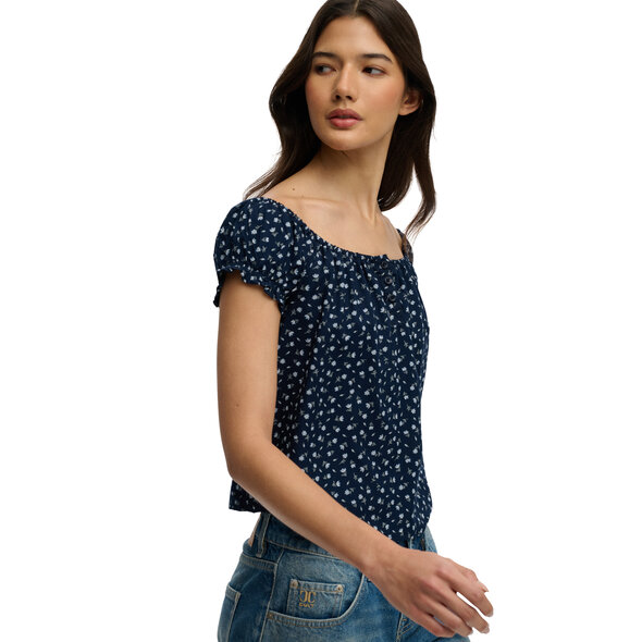 SUPERDRY  BUTTON WOVEN TOP ΜΠΛΟΥΖΑ ΓΥΝΑΙΚΕΙΑ W6012219A-L1E