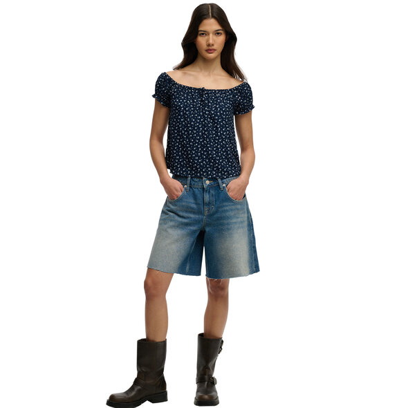 SUPERDRY  BUTTON WOVEN TOP ΜΠΛΟΥΖΑ ΓΥΝΑΙΚΕΙΑ W6012219A-L1E