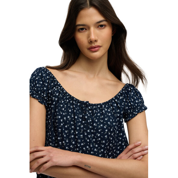 SUPERDRY  BUTTON WOVEN TOP ΜΠΛΟΥΖΑ ΓΥΝΑΙΚΕΙΑ W6012219A-L1E