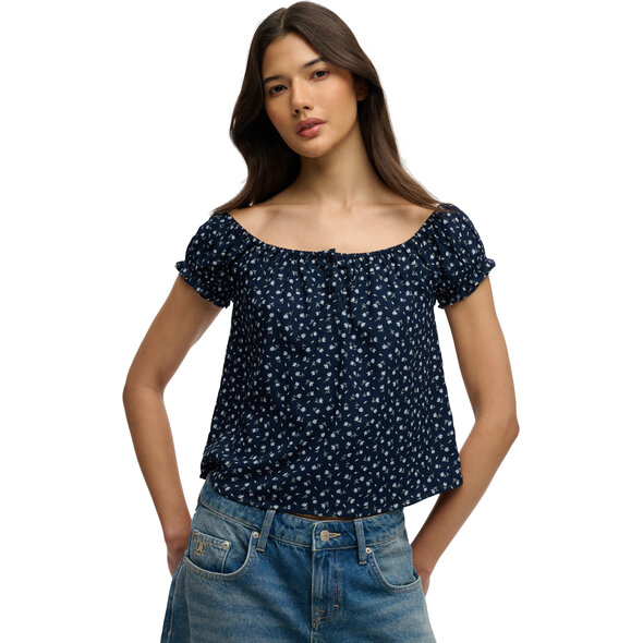 SUPERDRY  BUTTON WOVEN TOP ΜΠΛΟΥΖΑ ΓΥΝΑΙΚΕΙΑ W6012219A-L1E