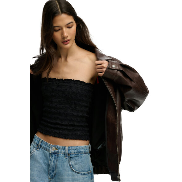 SUPERDRY SMOCKED JERSEY BANDEAU ΜΠΛΟΥΖΑ ΓΥΝΑΙΚΕΙΑ W6012225A-02A