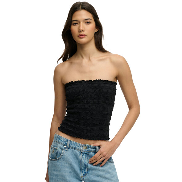 SUPERDRY SMOCKED JERSEY BANDEAU ΜΠΛΟΥΖΑ ΓΥΝΑΙΚΕΙΑ W6012225A-02A