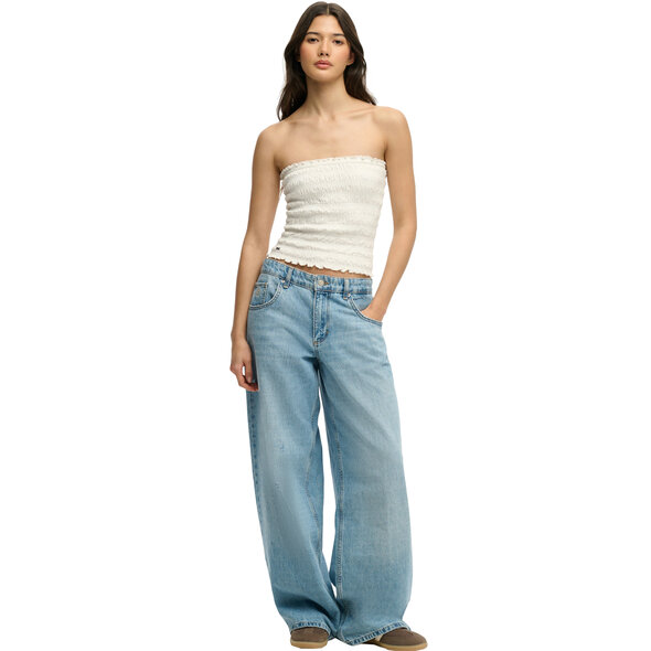 SUPERDRY SMOCKED JERSEY BANDEAU ΜΠΛΟΥΖΑ ΓΥΝΑΙΚΕΙΑ W6012225A-71D