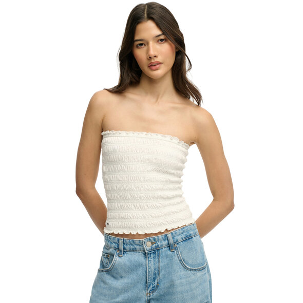 SUPERDRY SMOCKED JERSEY BANDEAU ΜΠΛΟΥΖΑ ΓΥΝΑΙΚΕΙΑ W6012225A-71D