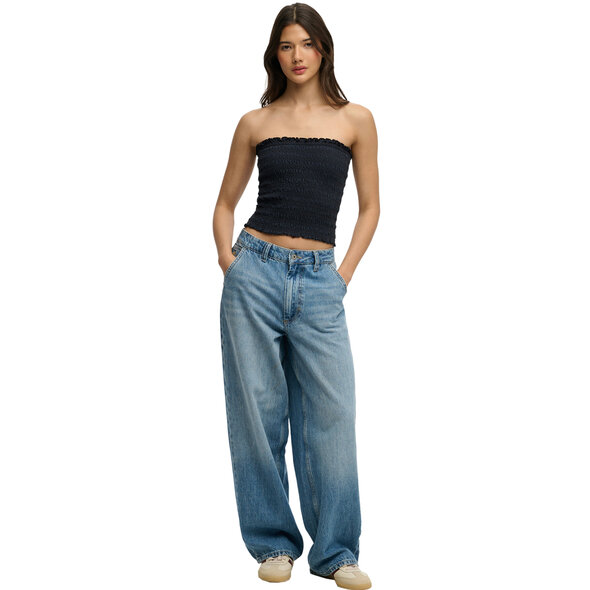 SUPERDRY SMOCKED JERSEY BANDEAU ΜΠΛΟΥΖΑ ΓΥΝΑΙΚΕΙΑ W6012225A-98T