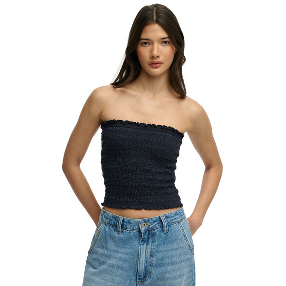 SUPERDRY SMOCKED JERSEY BANDEAU ΜΠΛΟΥΖΑ ΓΥΝΑΙΚΕΙΑ W6012225A-98T