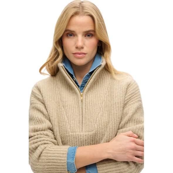SUPERDRY ESSENTIAL HALF ZIP ΠΛΕΚΤΟ ΓΥΝΑΙΚΕΙΟ W6110554A-B8M
