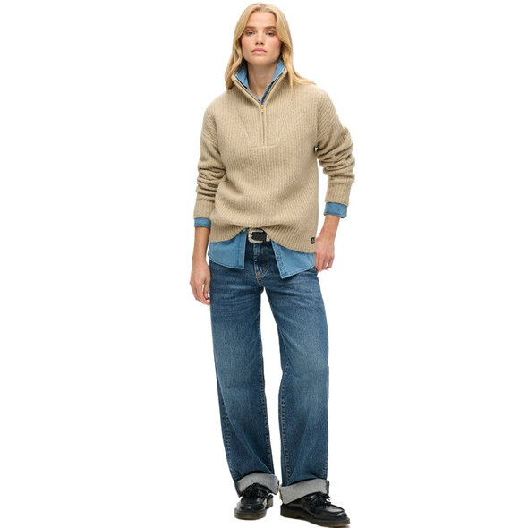 SUPERDRY ESSENTIAL HALF ZIP ΠΛΕΚΤΟ ΓΥΝΑΙΚΕΙΟ W6110554A-B8M