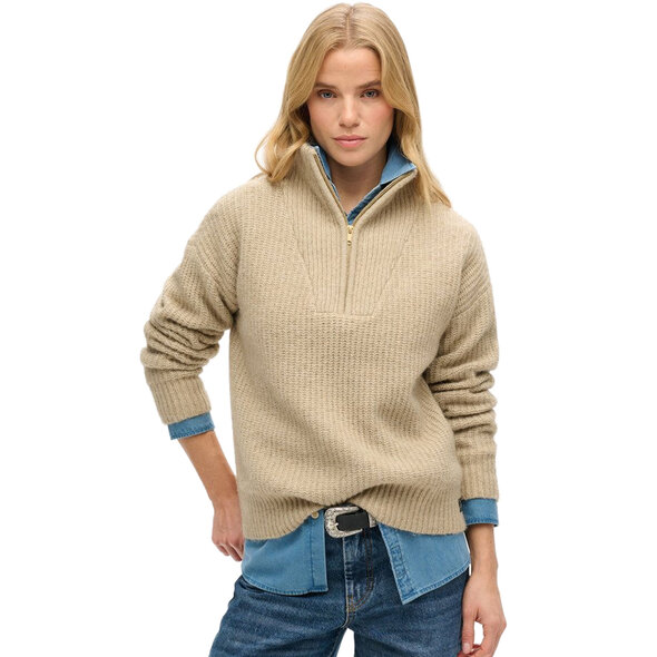 SUPERDRY ESSENTIAL HALF ZIP ΠΛΕΚΤΟ ΓΥΝΑΙΚΕΙΟ W6110554A-B8M