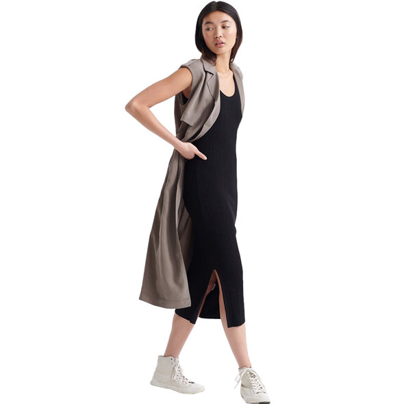 SUPERDRY SAHARA KNIT MIDI SPLIT ΦΟΡΕΜΑ ΓΥΝΑΙΚEIO W8010075A-02A