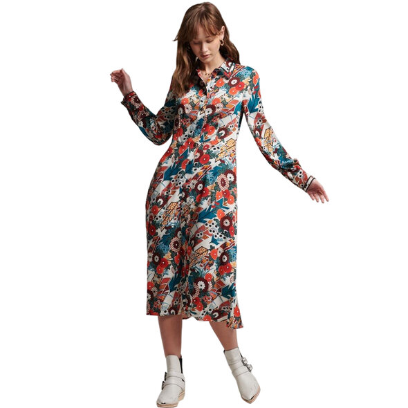 SUPERDRY PRINTED MIDI ΦΟΡΕΜΑ ΓΥΝΑΙΚEIO W8011502A-9XA