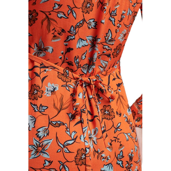 SUPERDRY PRINTED V-NECK MIDI TEA ΦΟΡΕΜΑ ΓΥΝΑΙΚEIO W8011570A-1CI