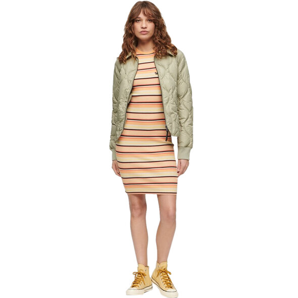 SUPERDRY RIB BODYCON MIDI ΦΟΡΕΜΑ ΓΥΝΑΙΚEIO W8011635A-2JM