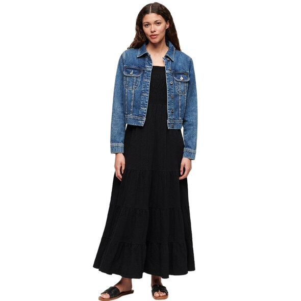 SUPERDRY SMOCKED CAMI MAXI ΦΟΡΕΜΑ ΓΥΝΑΙΚEIO W8011675A-02A