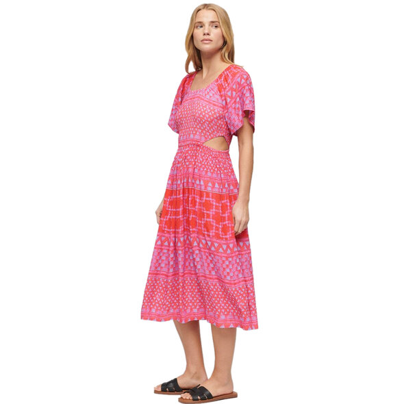 SUPERDRY PRINTED CUT OUT MIDI ΦΟΡΕΜΑ ΓΥΝΑΙΚEIO W8011676A-2JX
