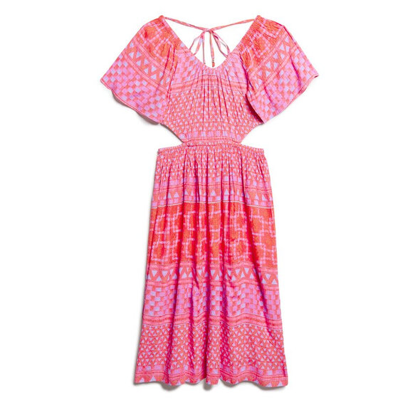 SUPERDRY PRINTED CUT OUT MIDI ΦΟΡΕΜΑ ΓΥΝΑΙΚEIO W8011676A-2JX