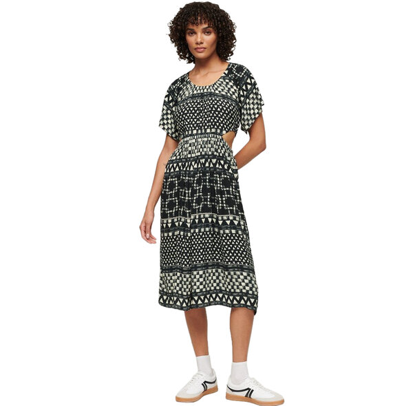 SUPERDRY PRINTED CUT OUT MIDI ΦΟΡΕΜΑ ΓΥΝΑΙΚEIO W8011676A-2KU