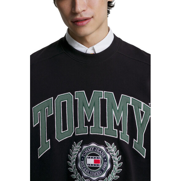 TOMMY HILFIGER BOXY COLLEGE ΦΟΥΤΕΡ ΑΝΔΡIKO DM0DM16804-BDS