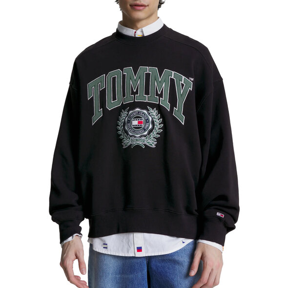 TOMMY HILFIGER BOXY COLLEGE ΦΟΥΤΕΡ ΑΝΔΡIKO DM0DM16804-BDS