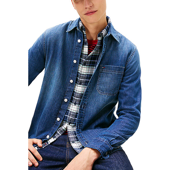TOMMY HILFIGER TJM DENIM ΠΟΥΚΑΜΙΣΟ ΑΝΔΡΙΚΟ DM0DM22303-1BK