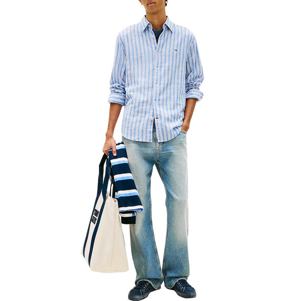 TOMMY HILFIGER TJM LINEN ΠΟΥΚΑΜΙΣΟ ΑΝΔΡΙΚΟ DM0DM22755-C38