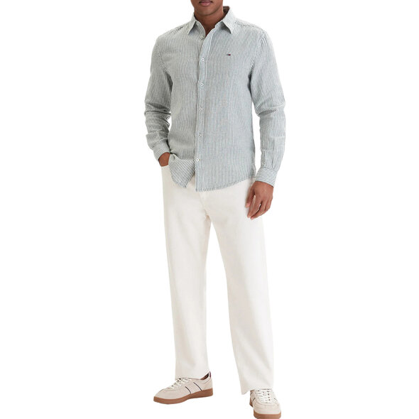 TOMMY HILFIGER TJM LINEN ΠΟΥΚΑΜΙΣΟ ΑΝΔΡΙΚΟ DM0DM22755-MBL