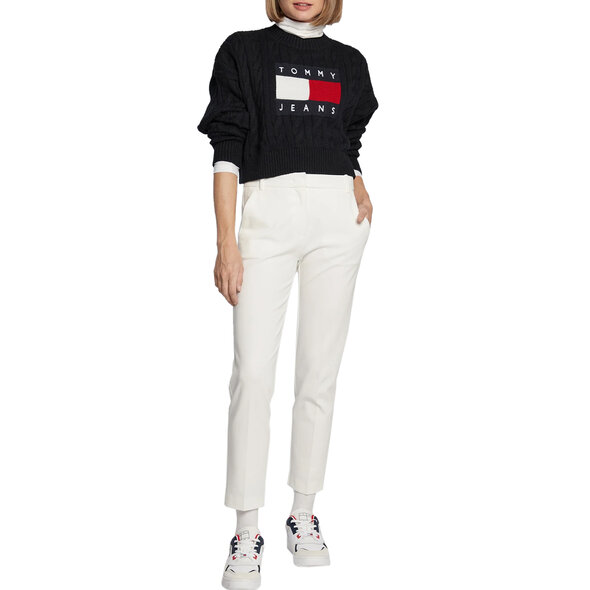 TOMMY HILFIGER BOXY ΠΟΥΛΟΒΕΡ ΓΥΝΑΙΚEIO DW0DW14261-BDS