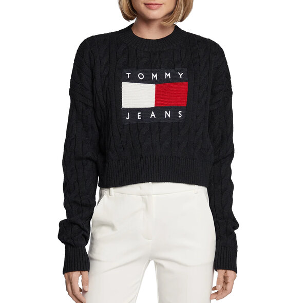 TOMMY HILFIGER BOXY ΠΟΥΛΟΒΕΡ ΓΥΝΑΙΚEIO DW0DW14261-BDS