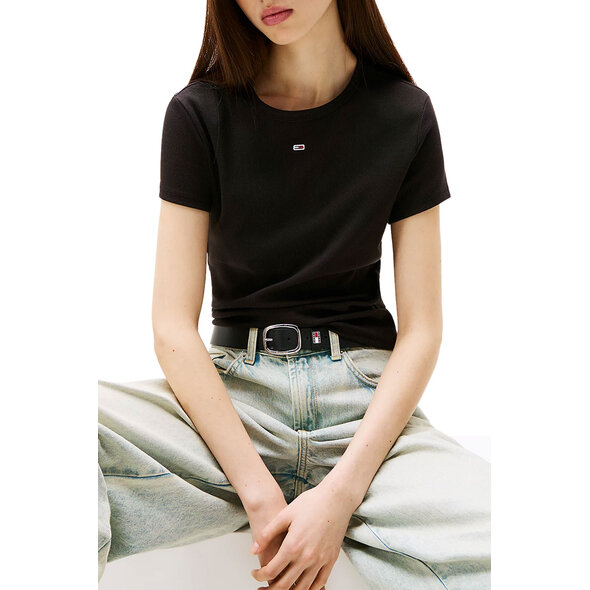TOMMY HILFIGER TJW RIB SLIM ΜΠΛΟΥΖΑ ΓΥΝΑΙΚEIA DW0DW17383-BDS