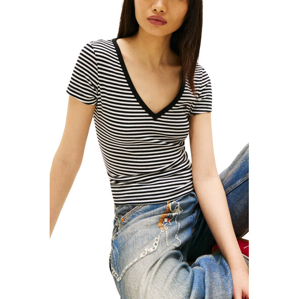 TOMMY HILFIGER SLIM RIB ΜΠΛΟΥΖΑ ΓΥΝΑΙΚEIA DW0DW17385-0AQ