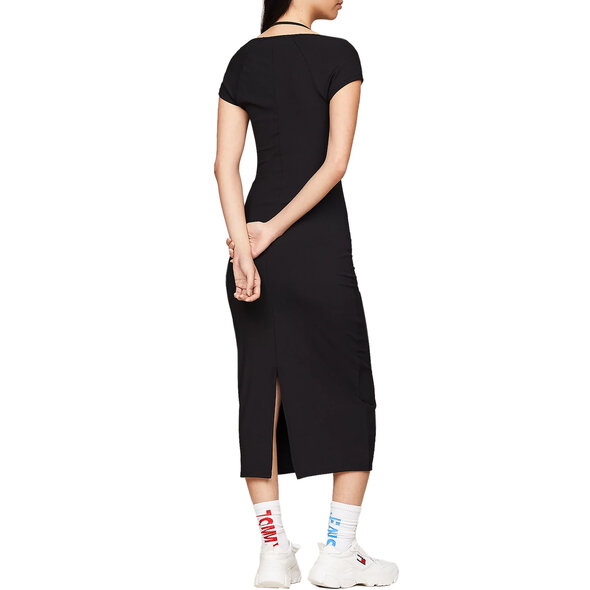 TOMMY HILFIGER BODYCON RIBBED MIDI ΦΟΡΕΜΑ ΓΥΝΑΙΚEIO DW0DW17943-BDS