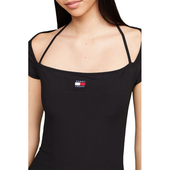 TOMMY HILFIGER BODYCON RIBBED MIDI ΦΟΡΕΜΑ ΓΥΝΑΙΚEIO DW0DW17943-BDS