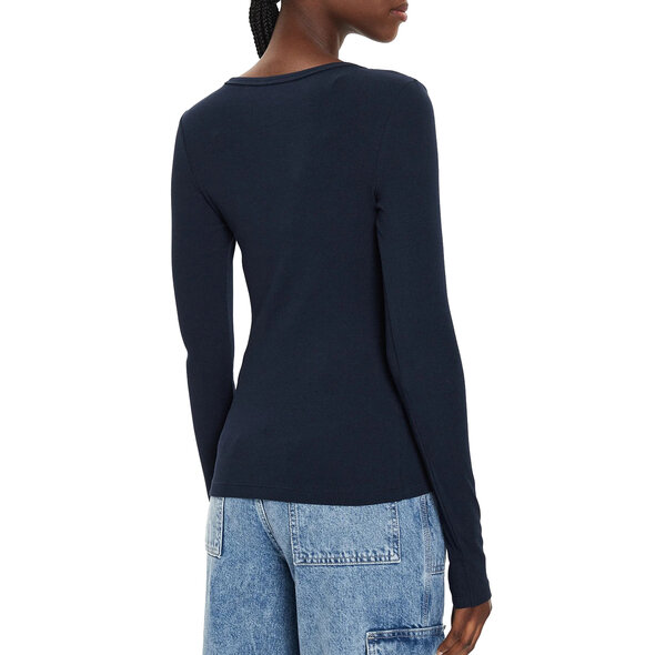 TOMMY HILFIGER SLIM ESSENTIAL RIB V ΜΠΛΟΥΖΑ ΓΥΝΑΙΚEIA DW0DW17990-C1G