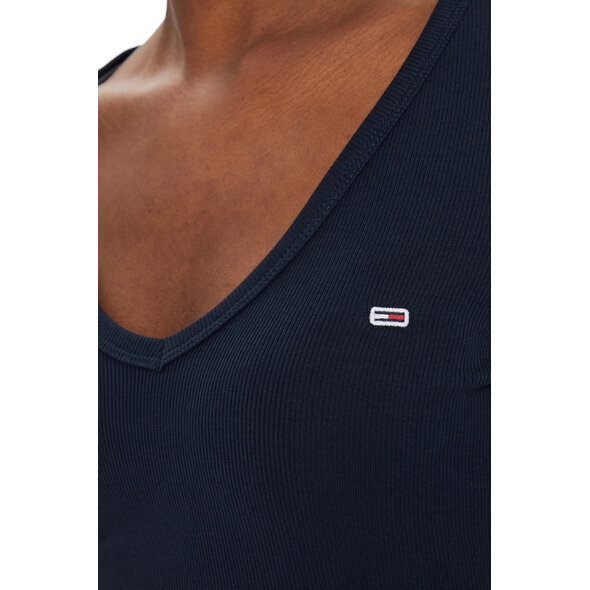 TOMMY HILFIGER SLIM ESSENTIAL RIB V ΜΠΛΟΥΖΑ ΓΥΝΑΙΚEIA DW0DW17990-C1G