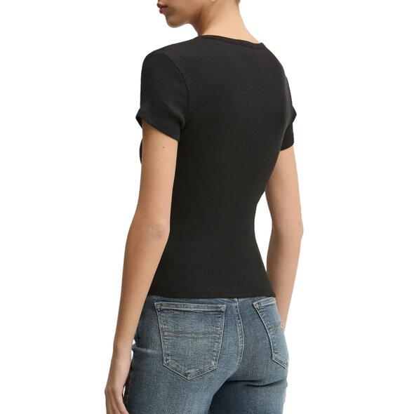 TOMMY HILFIGER TJW SLIM BUTTON RIB TOP ΓΥΝΑΙΚEIO DW0DW19502-BDS