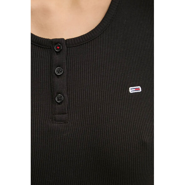 TOMMY HILFIGER TJW SLIM BUTTON RIB TOP ΓΥΝΑΙΚEIO DW0DW19502-BDS