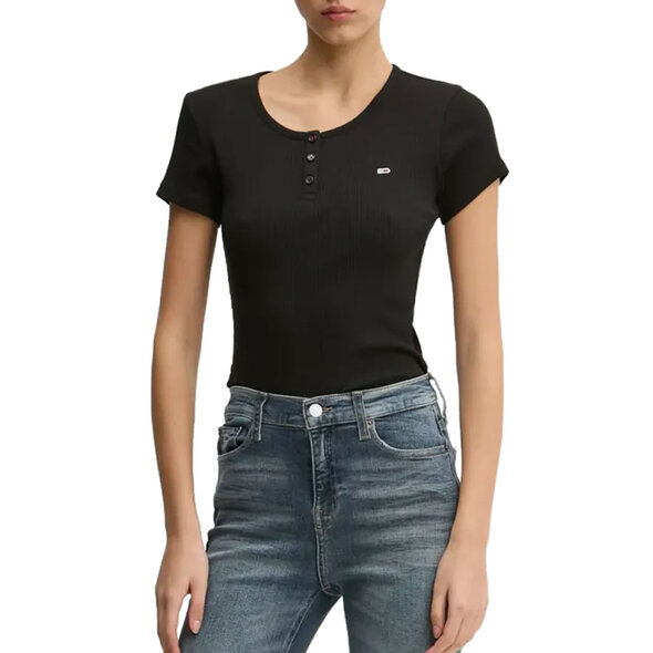 TOMMY HILFIGER TJW SLIM BUTTON RIB TOP ΓΥΝΑΙΚEIO DW0DW19502-BDS