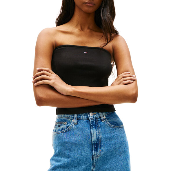  TOMMY HILFIGER TJW BANDEAU RIB ΜΠΛΟΥΖΑ ΓΥΝΑΙΚEIΑ DW0DW22263-BDS