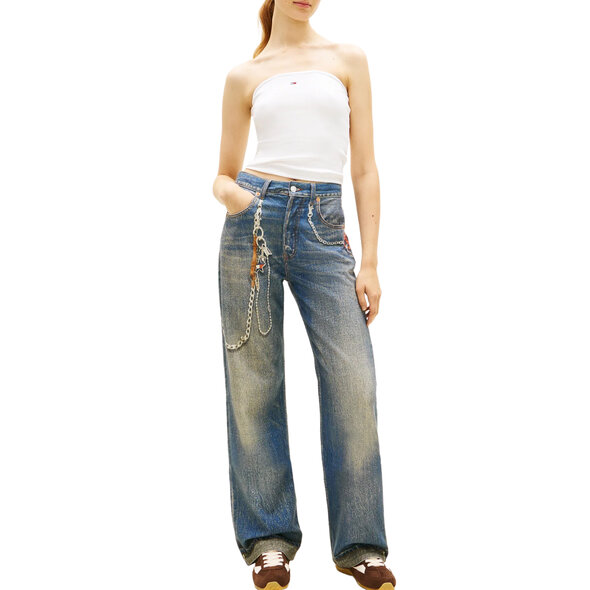  TOMMY HILFIGER TJW BANDEAU RIB ΜΠΛΟΥΖΑ ΓΥΝΑΙΚEIΑ DW0DW22263-YBL