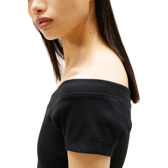 TOMMY HILFIGER TJW OFF SHOULDER RIB ΜΠΛΟΥΖΑ ΓΥΝΑΙΚΕΙΑ DW0DW22265-BDS