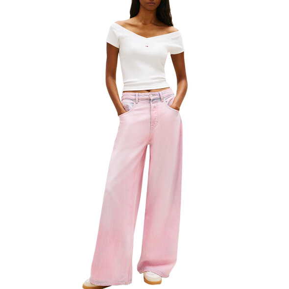 TOMMY HILFIGER TJW OFF SHOULDER RIB ΜΠΛΟΥΖΑ ΓΥΝΑΙΚΕΙΑ DW0DW22265-YBL