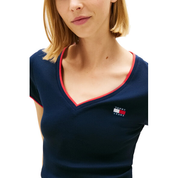 TOMMY HILFIGER TJW BADGE V-NECK ΜΠΛΟΥΖΑ ΓΥΝΑΙΚΕΙΑ DW0DW22275-C1G
