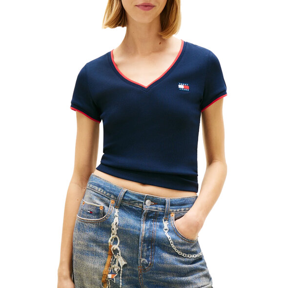TOMMY HILFIGER TJW BADGE V-NECK ΜΠΛΟΥΖΑ ΓΥΝΑΙΚΕΙΑ DW0DW22275-C1G