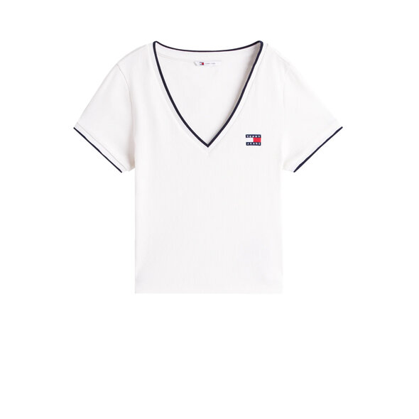 TOMMY HILFIGER TJW BADGE V-NECK ΜΠΛΟΥΖΑ ΓΥΝΑΙΚΕΙΑ DW0DW22275-YBL