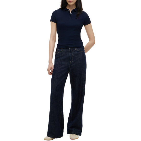 TOMMY HILFIGER TJW SLIM RIB POLO ΜΠΛΟΥΖΑ ΓΥΝΑΙΚΕΙΑ DW0DW22327-C1G
