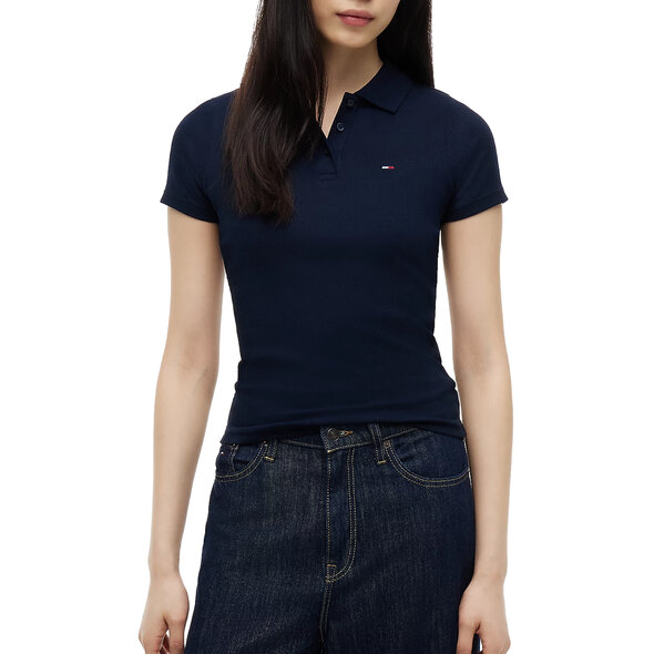 TOMMY HILFIGER TJW SLIM RIB POLO ΜΠΛΟΥΖΑ ΓΥΝΑΙΚΕΙΑ DW0DW22327-C1G