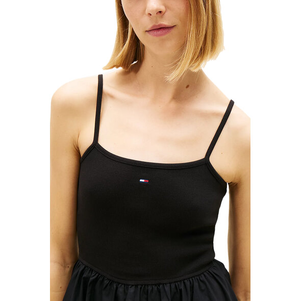 TOMMY HILFIGER TJW RIB POPLIN MIX ΦΟΡΕΜΑ ΓΥΝΑΙΚΕΙΟ DW0DW22352-BDS