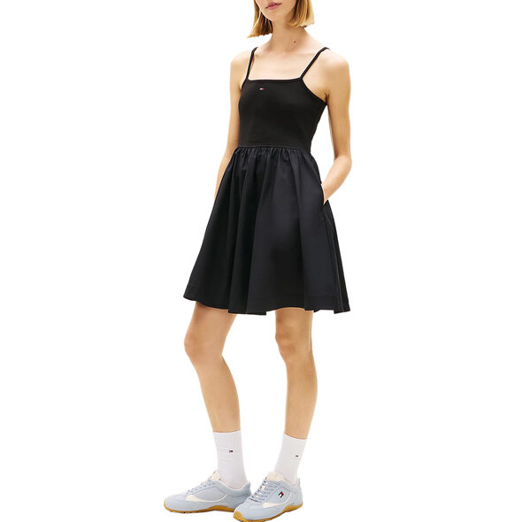 TOMMY HILFIGER TJW RIB POPLIN MIX ΦΟΡΕΜΑ ΓΥΝΑΙΚΕΙΟ DW0DW22352-BDS