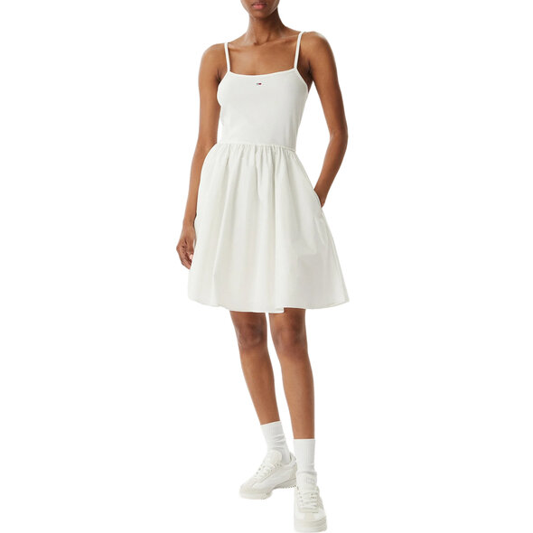 TOMMY HILFIGER TJW RIB POPLIN MIX ΦΟΡΕΜΑ ΓΥΝΑΙΚΕΙΟ DW0DW22352-YBL